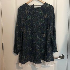 Reclaimed Vintage Blue Patterned Dress